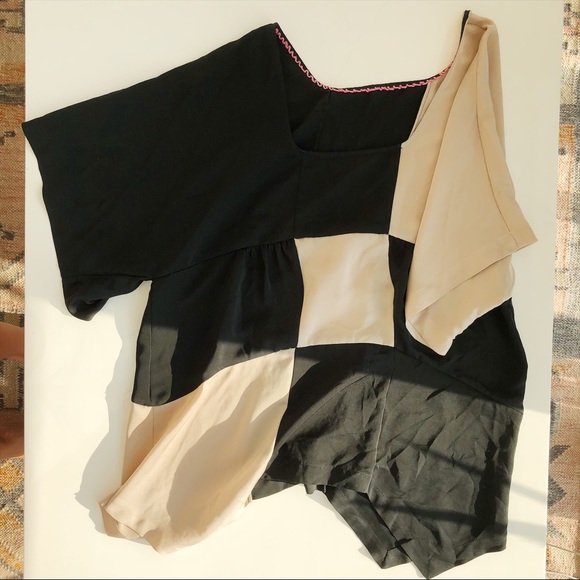 Checkers silky blouse - Picture 2 of 2